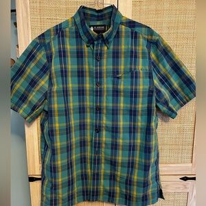 Alaskan Hardgear Men's Green and Blue Plaid Casual Shirt